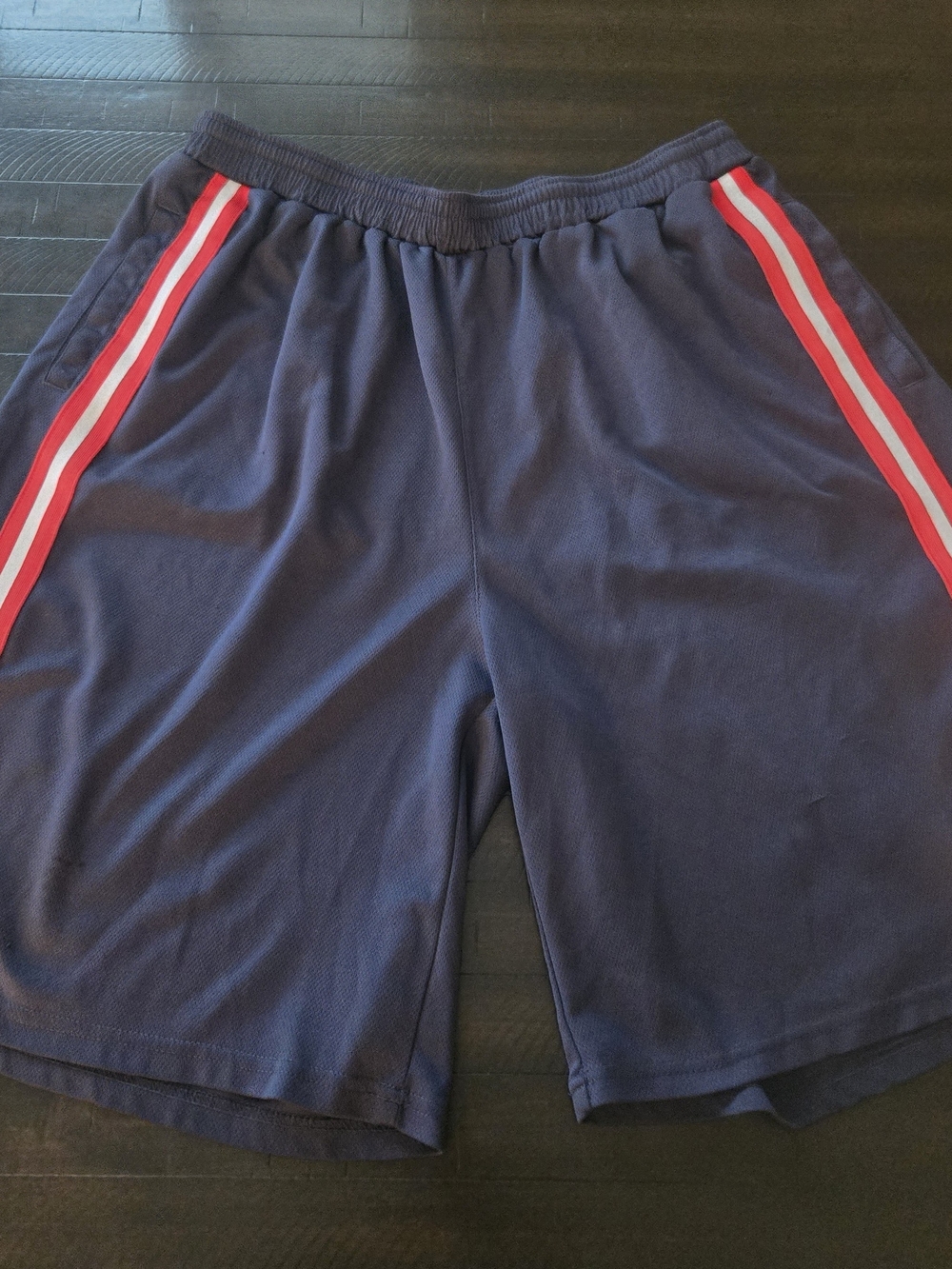 Men's Navy Boston Red SOX Athletic Shorts with Red and White Stripe